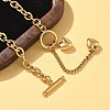 304 Stainless Steel Toggle Heart Y Necklaces for Women NJEW-M101-04G-3