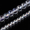 Electroplate Transparent Glass Beads Strands GLAA-T032-T4mm-AB13-4