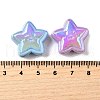UV Plating Opaque Acrylic Beads MACR-F083-04-3