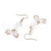 Fishtail 304 Stainless Steel Glass Dangle Earrings EJEW-MZ00458-01-3