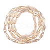Electroplate Glass Beads Strands X-EGLA-L015-HP-B07-3