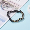 Natural Obsidian Chip Beads Stretch Bracelets BJEW-JB06599-02-2