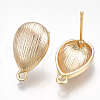 Brass Stud Earring Findings KK-S350-348-2