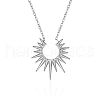 Stainless Steel Sun Pendant Cable Chain Necklaces with Minimalist European and American Style YZ7630-1-1