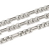 Tarnish Resistant 304 Stainless Steel Figaro Chains STAS-B041-12P-1
