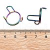 4Pcs 4 Colors Plating(IP) 304 Stainless Steel Arch Adjustable Ring for Unisex RJEW-H230-03M-4