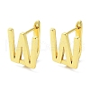 Brass Letter Stud Earrings for Women EJEW-A038-01W-G-1