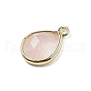Natural Rose Quartz Faceted Pendants G-U019-05G-09-2