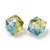Two Tone Transparent Spray Painted Acrylic Beads ACRP-T005-26B-2