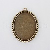 Vintage Tibetan Style Alloy Pendant Cabochon Bezel Settings X-TIBEP-M018-136AB-NF-1