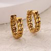 304 Stainless Steel Hoop Earrings EJEW-B142-01G-1