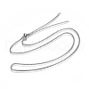 Tarnish Resistant Adjustable 304 Stainless Steel Slider Necklaces MAK-L026-05B-P-1