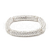 Bling Polymer Clay Rhinestone Curved Tube Beads Stretch Bracelet for Women BJEW-JB07490-6