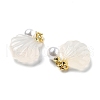 Natural Agate Natural Agate Shell Shaped Pendants G-U025-06G-2