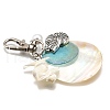 Natural Freshwater Shell Pendant Decorations HJEW-JM03072-3
