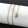 304 Stainless Steel Cable Chains Necklace for Men Women NJEW-N050-A03-G15-4