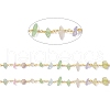 3.28 Feet Handmade Crackle Glass Beaded Chains X-CHC-P005-14G-3