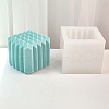 Faceted Stripe-shaped Cube Candle Food Grade Silicone Molds DIY-D071-08-1