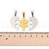 304 Stainless Steel Rhinestone Pendant STAS-U040-12GP-3