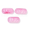 Spray Painted Transparent Glass Connector Charms GLAA-H035-06I-1