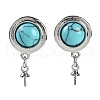 Synthetic Turquoise Stud Earring Findings KK-P283-04P-1