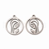 Non-Tarnish 201 Stainless Steel Pendants STAS-E188-12P-1