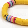 Handmade Polymer Clay Heishi Beads Stretch Bracelets BJEW-JB05305-03-2