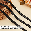 Sparkle Polyester Lace Ribbons OCOR-WH0090-67D-4