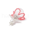 2Pcs 2 Styles Glass Seed Bead Pendants PALLOY-MZ00710-04-5