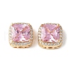Brass Micro Pave Cubic Zirconia Beads KK-A253-20G-01-1