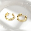 Oval Brass Micro Pave Clear Cubic Zirconia Hoop Earrings EJEW-D311-029G-3