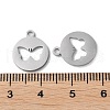 Non-Tarnish 304 Stainless Steel Charms STAS-F300-01P-3