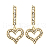 Ion Plating(IP) Stainless Steel Inlay Rhinestone Stud Earrings for Women EJEW-M024-05B-G-1