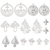 SUNNYCLUE 16Pcs 8 Style 201 & 304 Stainless Steel Charms STAS-SC0004-92-1