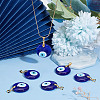 ARRICRAFT 10Pcs Handmade Lampwork Evil Eye Pendants FIND-AR0004-18-3