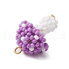 Seed Beads Beaded Charms PALLOY-MZ00339-04-4