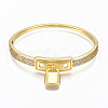 Brass Micro Pave Cubic Zirconia Bangles BJEW-T018-04G-02-NF-1