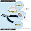 DICOSMETIC 1 Set ABS Plate with Zinc Alloy Sticks and 1Pc Carbon Steel Round Nose Pliers TOOL-DC0001-14-4