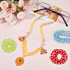SUNNYCLUE 40 Strands 10 Colors ABS Plastic Cable Chains CHAC-SC0001-01-4