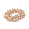 Transparent Electroplate Glass Beads Strands EGLA-F152A-PL02-2