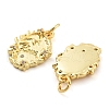 Rack Plating Brass & Clear Cubic Zirconia Pendants KK-S371-03G-2