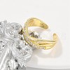 Rack Plating Brass Micro Pave Cubic Zirconia Cuff Rings RJEW-M028-60G-4
