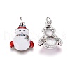Brass Micro Pave Cubic Zirconia Pendants ZIRC-I028-07P-2
