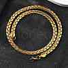 6MM 304 Stainless Steel Box Chain Necklaces for Men STAS-V011-01B-G-3