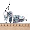 2Pcs Natural Black Lip Shell Pendants FIND-Z079-01B-3