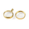 Ion Plating(IP) 304 Stainless Stee Locket Pendants STAS-S132-15G-04-2