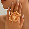 Brass Adjustable Cuff Open Rings for Women AQ4831-2
