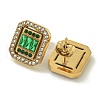 Ion Plating(IP) 304 Stainless Steel with Rhinestone Stud Earrings EJEW-G400-02B-G-2