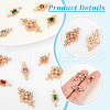 AHADERMAKER 16Pcs 8 Styles Brass Micro Pave Cubic Zirconia Connector Charms GLAA-GA0001-78-3