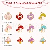 48Pcs 12 Style Autumn Theme Alloy Enamel Charms ENAM-SZ0003-12-7